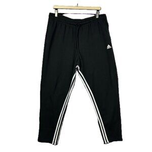 Adidas Must Haves 3-Stripes Sweatpants Mens 2XL‎ Black Tapered Drawstring